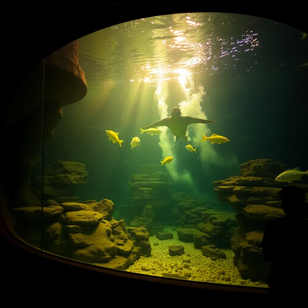 Inside Phuket Aquarium, the Marine Biological Center's public gallery at Cape Panwa