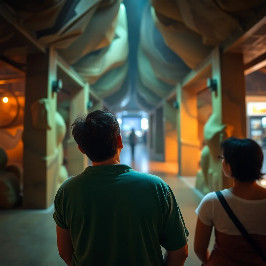 Family walking the underwater tunnel at Phuket Aquarium in Cape Panwa