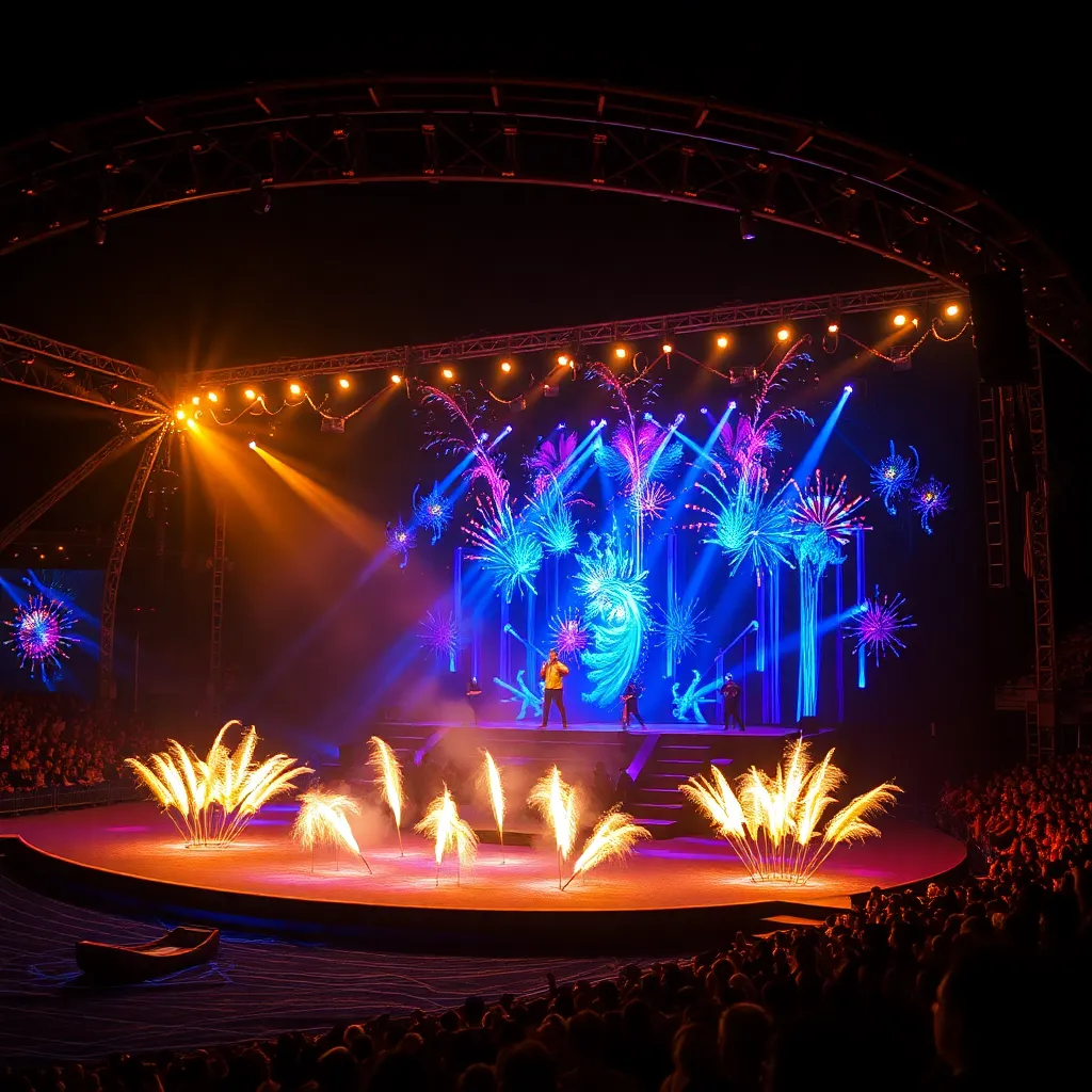 Phuket FantaSea show theatre and cultural village at night in Kamala, Phuket