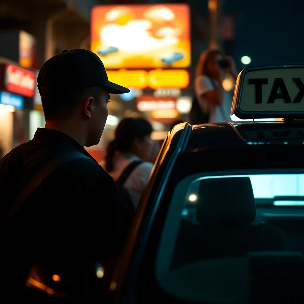 Phuket taxi prices in 2026, metered taxis and red tuk-tuks lined up on a Patong street in Phuket