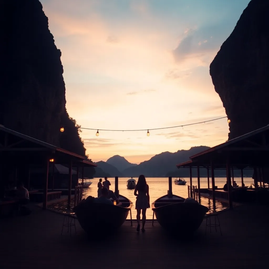 Couple on a longtail boat at sunset in Phuket, insider tips for romantic things to do in Phuket