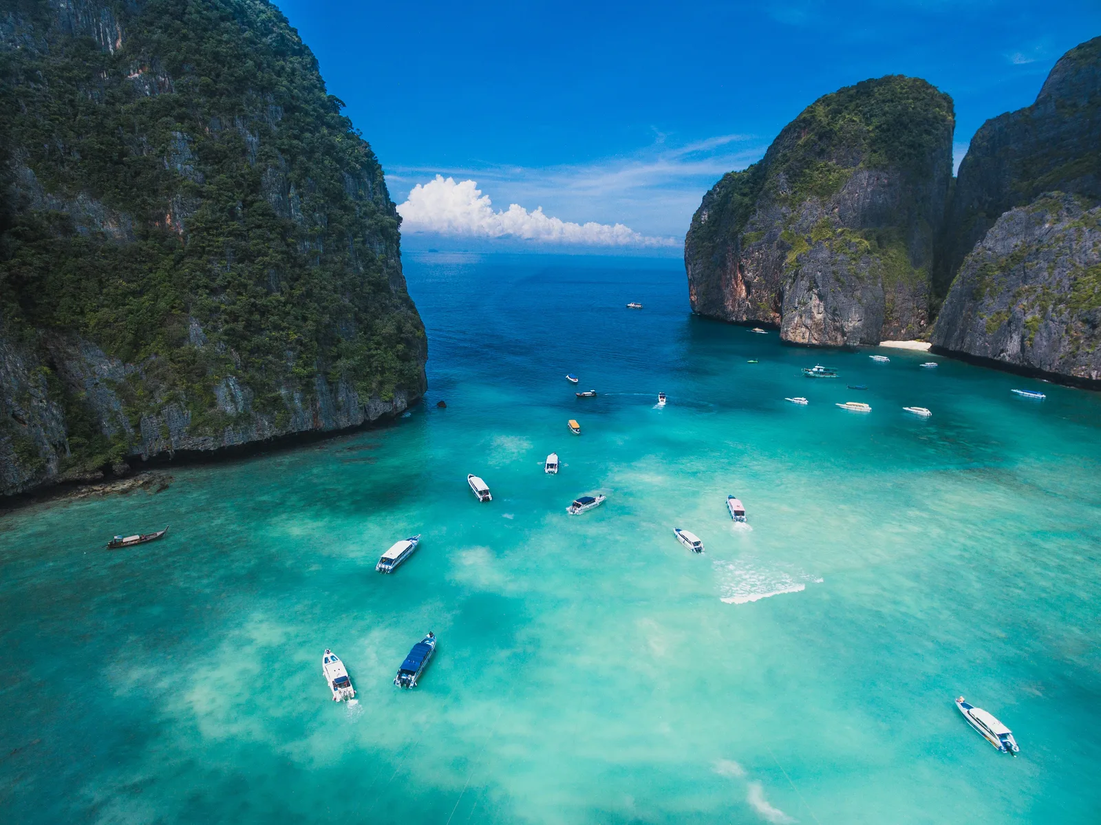 Quiet romantic beach for couples in Phuket with calm Andaman water